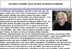 L'addio alle scene di Paolo Ferrari